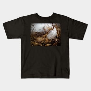 Rain Drops on Duck Feather Kids T-Shirt